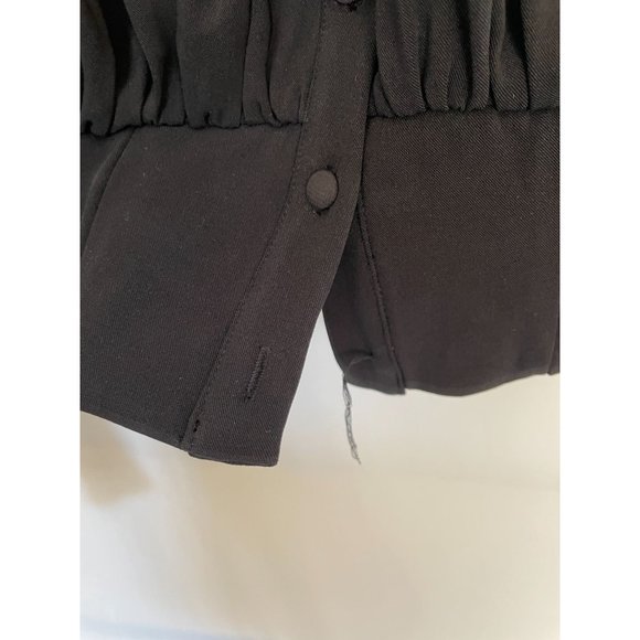 NWT h:ours Sybille Off Shoulder Top in Black XS *missing buttons - Picture 5 of 8